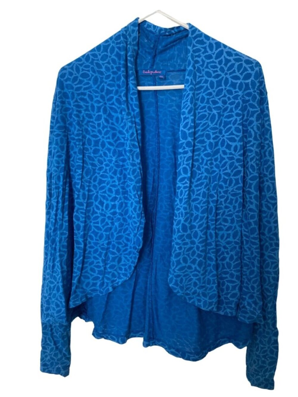 Fresh Produce Blue Open Front Lightweight Cardigan - Size M